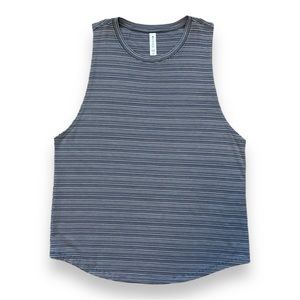 Athleta Navy & White Striped Athletic Tank size Medium